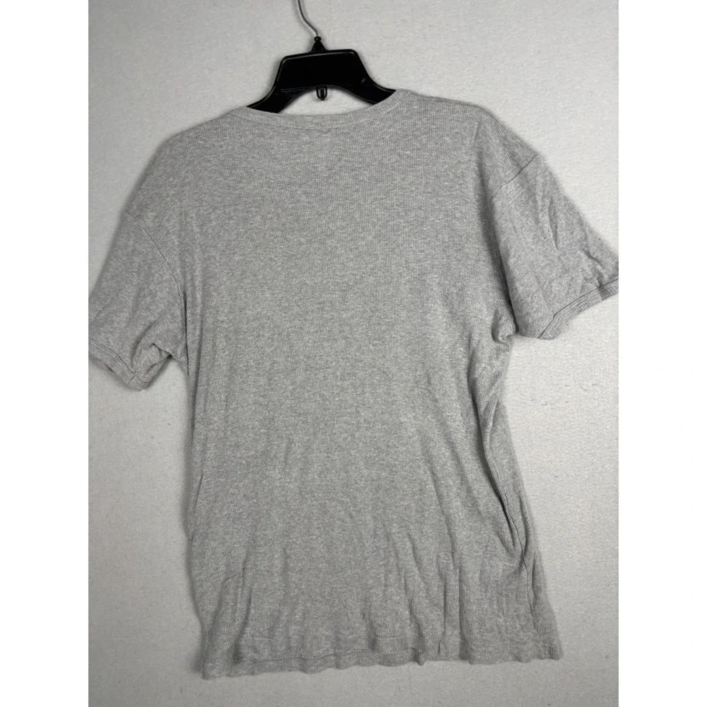 Vintage Polo Ralph Lauren Shirt‎ Mens Large Gray Ribbed Crewneck Cotton Knit Tee